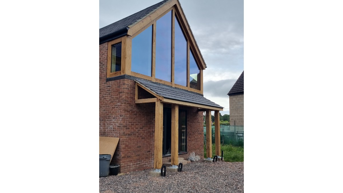 Eastington - The front porch and framed gable